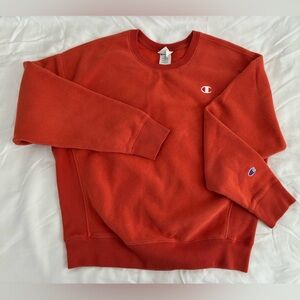 Champion Vibrant Red/Orange Reverse Weave Sweatshirt